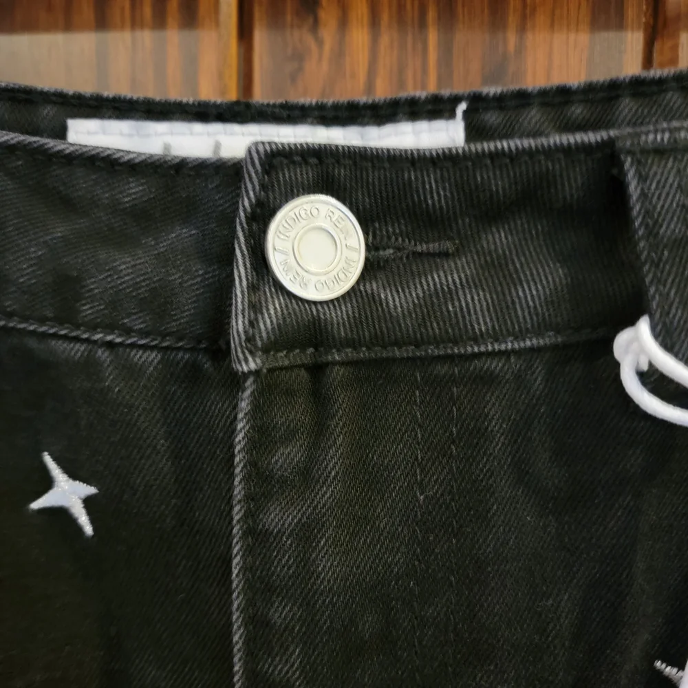 Indigo Rein Black Jean Skirt. Star Embellished - Picture 5 of 13